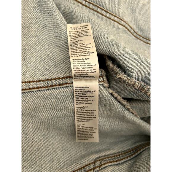 TopShop Hacked Light Denim Jacket SIze 4 - Picture 10 of 10